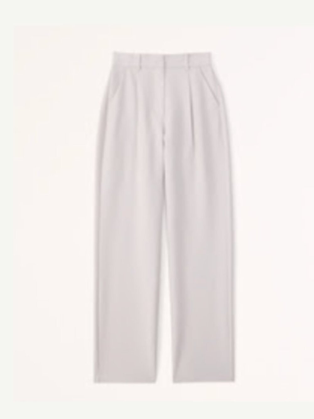 Abercrombie & Fitch Curve Love Ultra High Rise Relaxed Straight Pants in Taupe